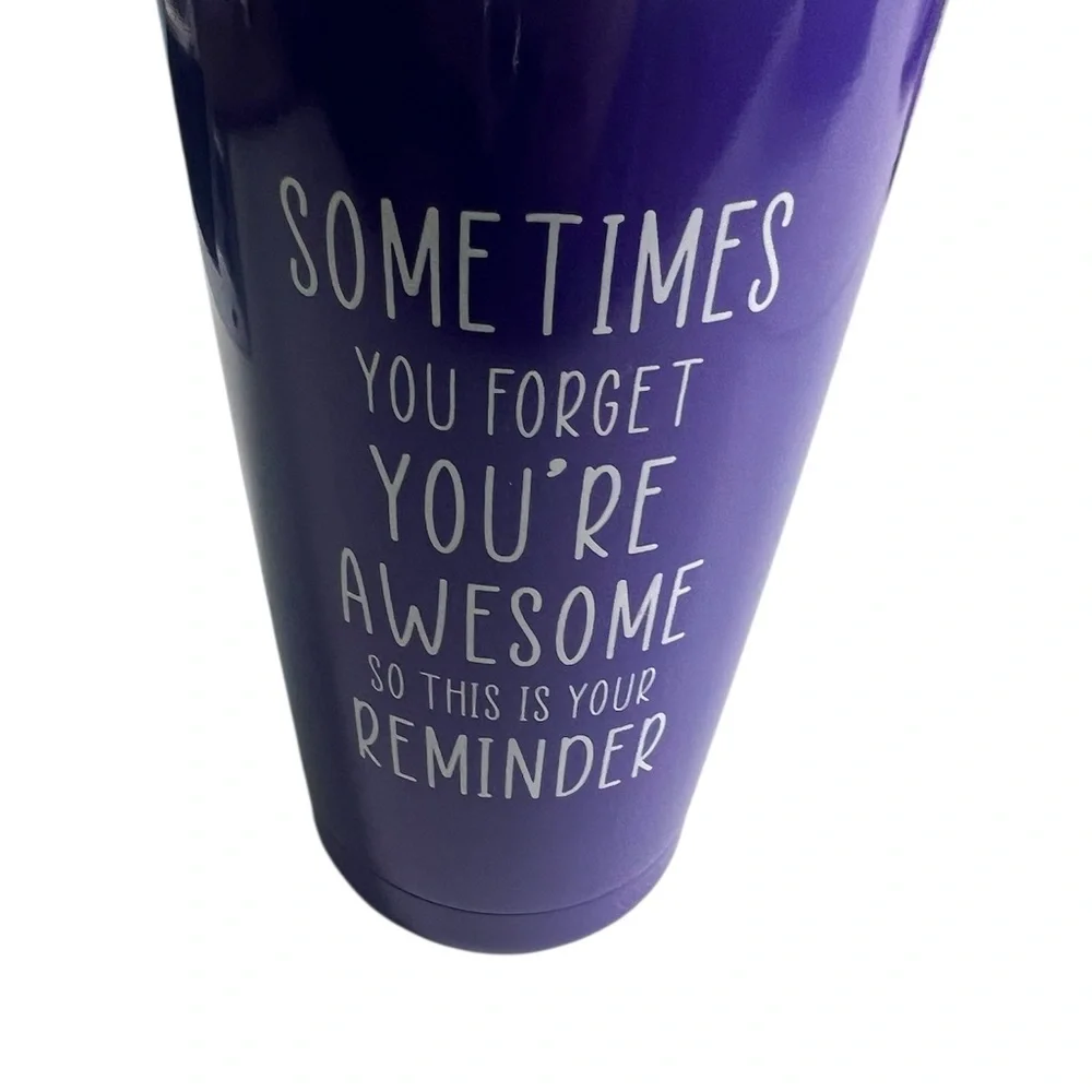 Motivational Purple Tumbler